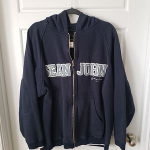 Sean John Spell Out Full Length Zipper Hoodie